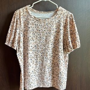 LOFT Outlet Blush Floral Top, XL